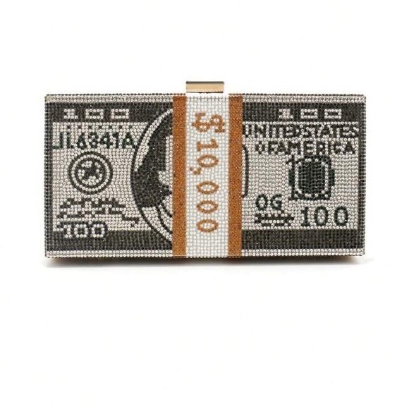 Crystal Money Clutch